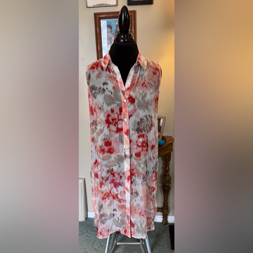 Two by Vince Camuto Sleeveless Button Down Dress/Top